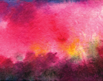 Abstract watercolor in deep rose and purples