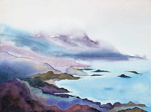 Mist Rising Near Big Sur Ltd. Ed. Print 9 x 12