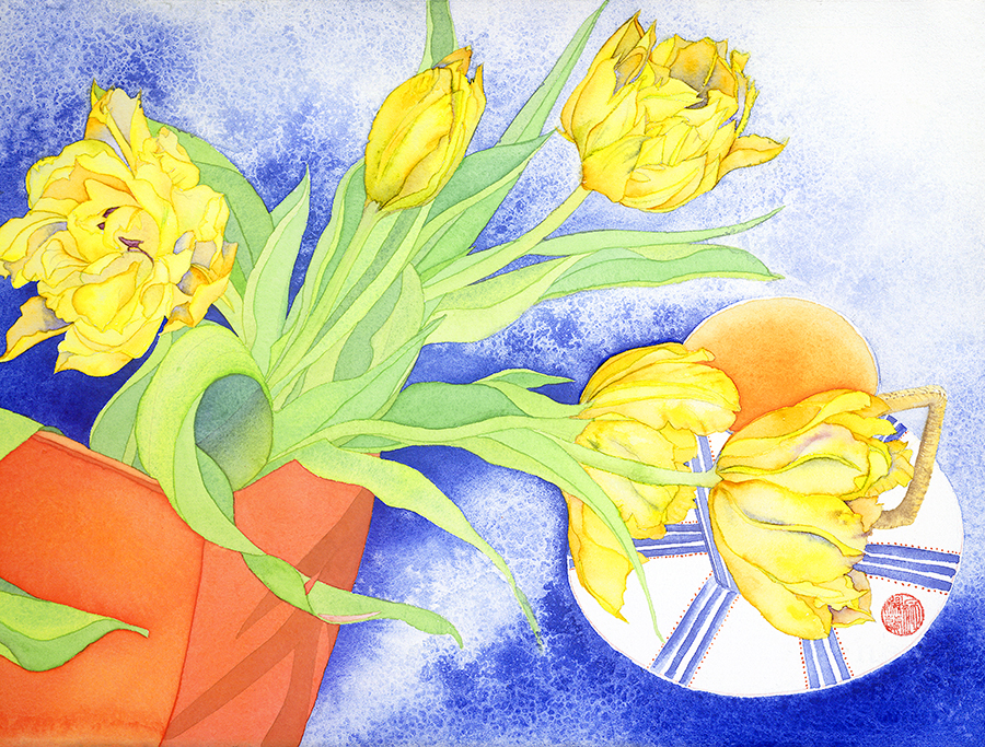Yellow Tulips Sara 9, 7/9/06, 1:04 PM, 8C, 6055x8546 (630+701), 125%, copy 4 stops, 1/12 s, R36.0, G27.3, B68.3